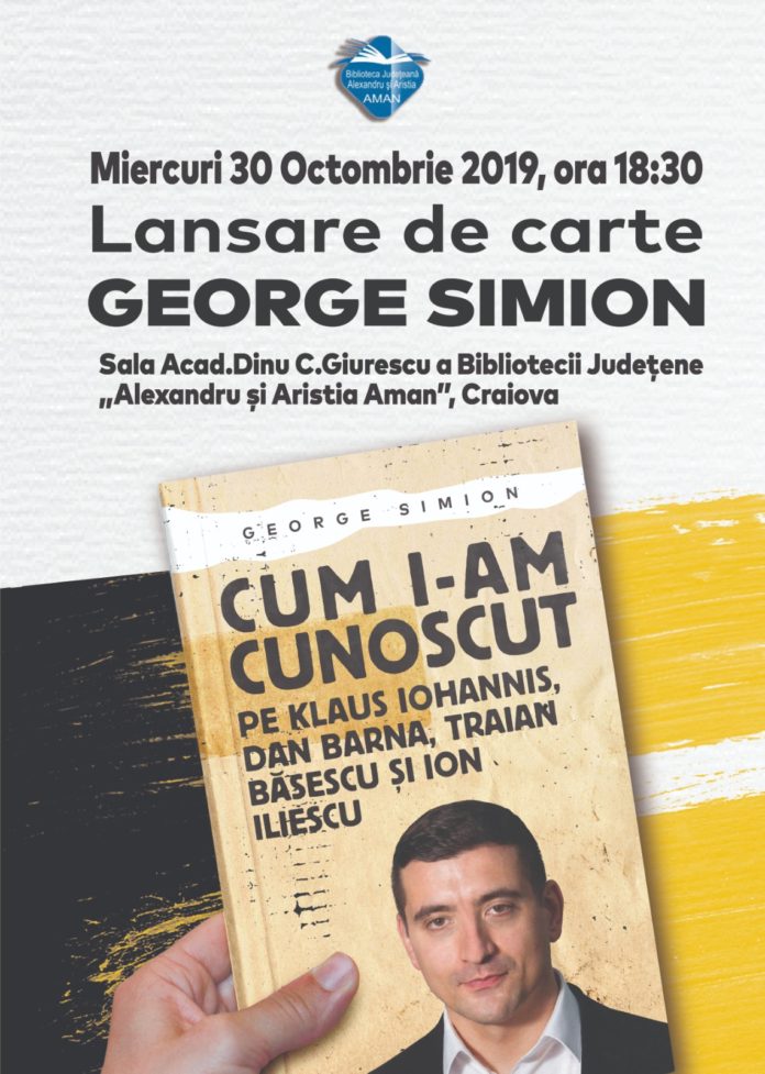 gheorghe simion, lansare, carte, craiova