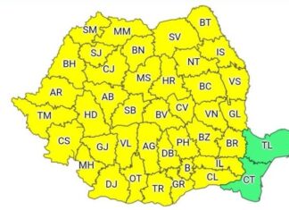 ANM: Cod galben de ploi, descărcări electrice, vijelii şi grindină, în aproape toată ţara, descărcări electrice, vijelii şi grindină, în aproape toată ţara