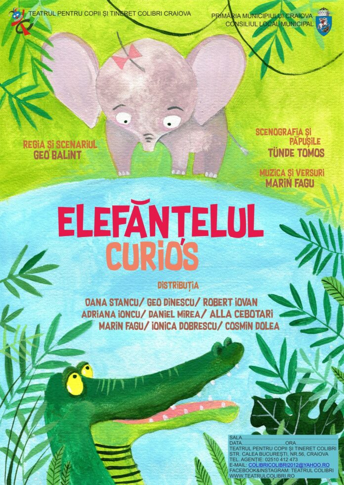 afis Elefantelul curios_Teatrul Colibri