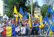 Patru confederaţii sindicale protestează miercuri în faţa Guvernului