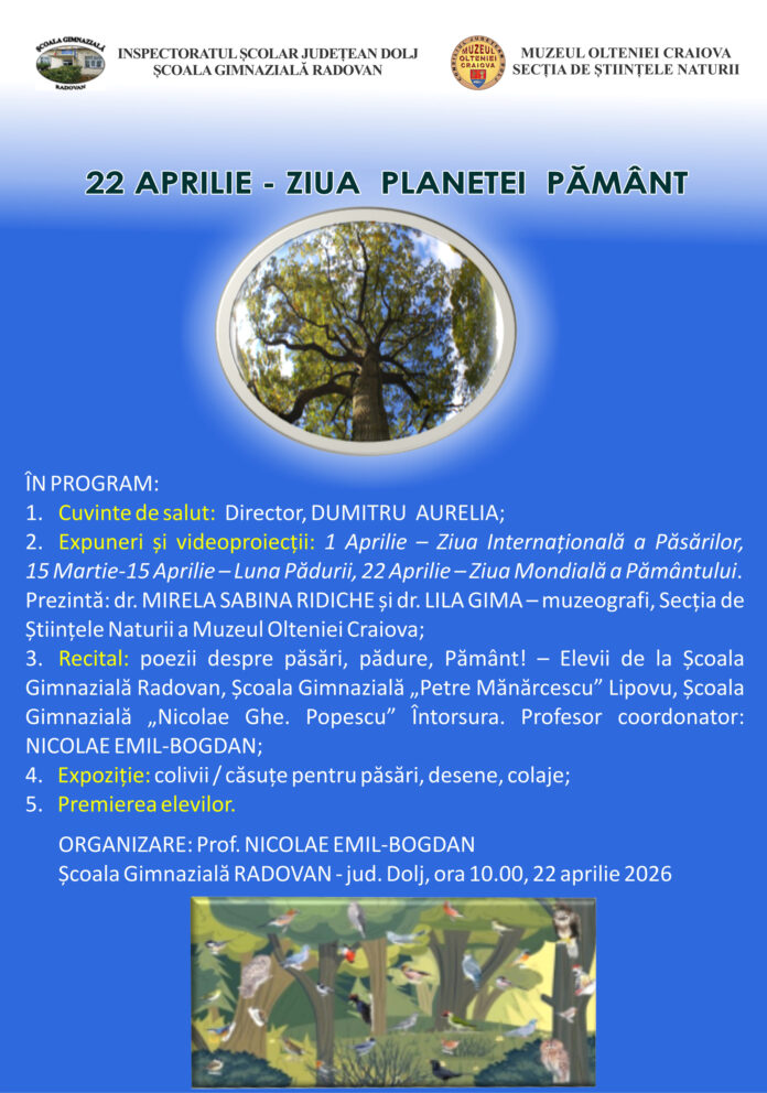 Elevii din Dolj marchează Ziua Terrei