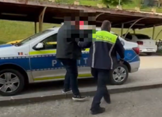 Scandal în Unirea: doi frați reținuți după ce au atacat polițiștii și au fugit de control