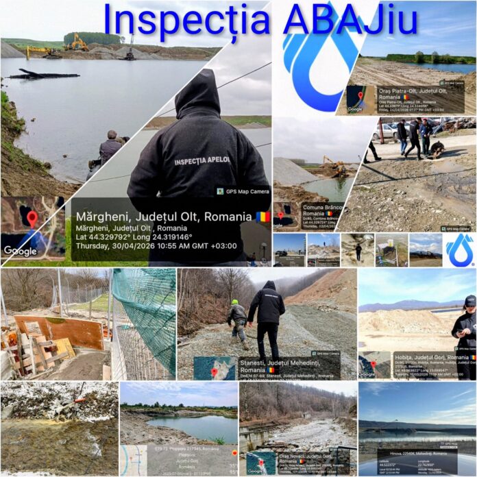 1,86 milioane de lei în amenzi aplicate de inspectorii A.B.A. Jiu în primul trimestru din 2026