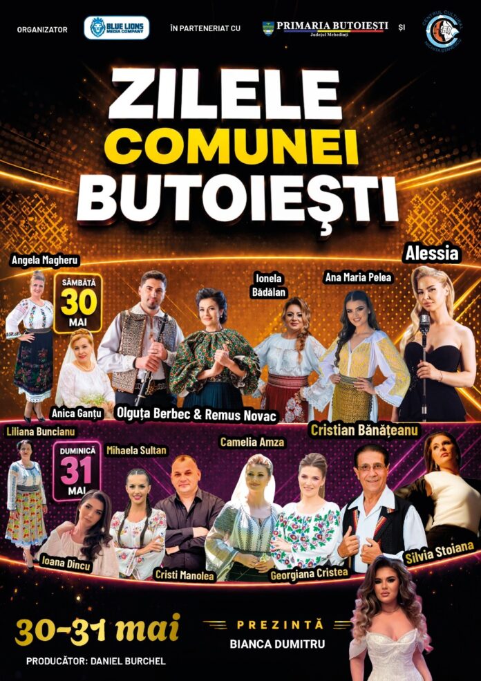 De RUSALII, comuna Butoiești, îmbracă haine, de sărbătoare! Spectacol de excepţie, cu ocazia ZILELOR COMUNEI