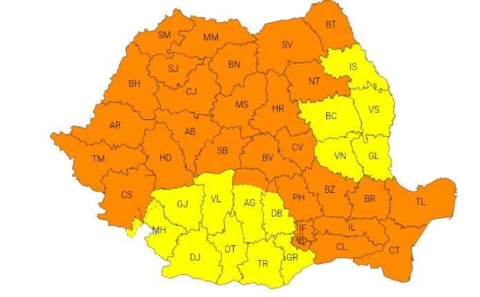 1 Oltenia, sub Cod Galben de furtuni și vijelii