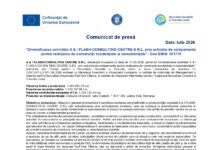 Comunicat de presă: ”Diversificarea activității A & I FLASH-CONSULTING CENTRE S.R.L. prin achiziția de echipamente pentru realizarea de construcții rezidențiale si nerezidențiale”- Cod SMIS: 351719