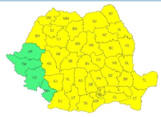 Oltenia intră sub Cod Galben de furtuni și vijelii. Vânt puternic, grindină și ploi torențiale, miercuri