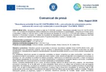 Comunicat de presă: ”Dezvoltarea activității firmei SC CASTELNEAU S.R.L. prin achiziția de echipamente pentru realizarea de construcții rezidențiale si nerezidențiale” Cod SMIS: 356221